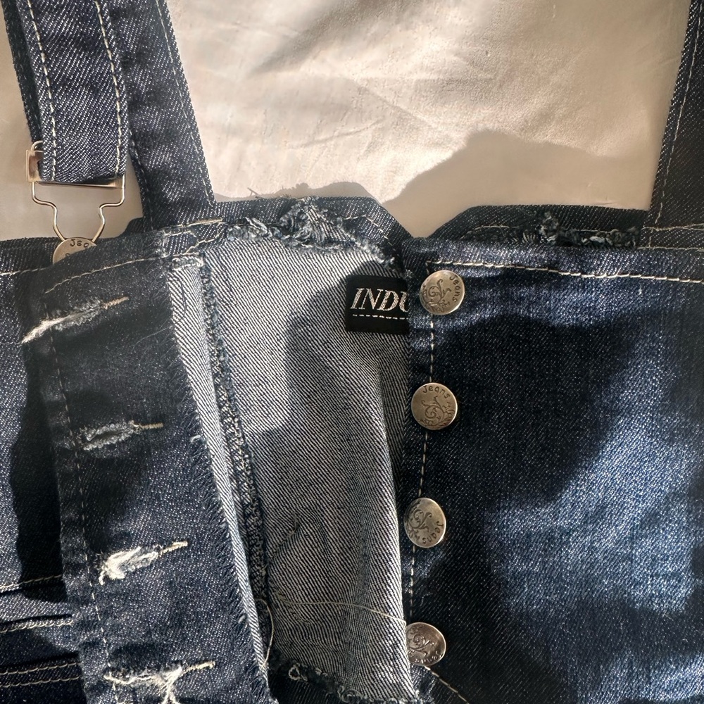 Dark Blue Denim Corset Top (M) - Picture 2 of 10